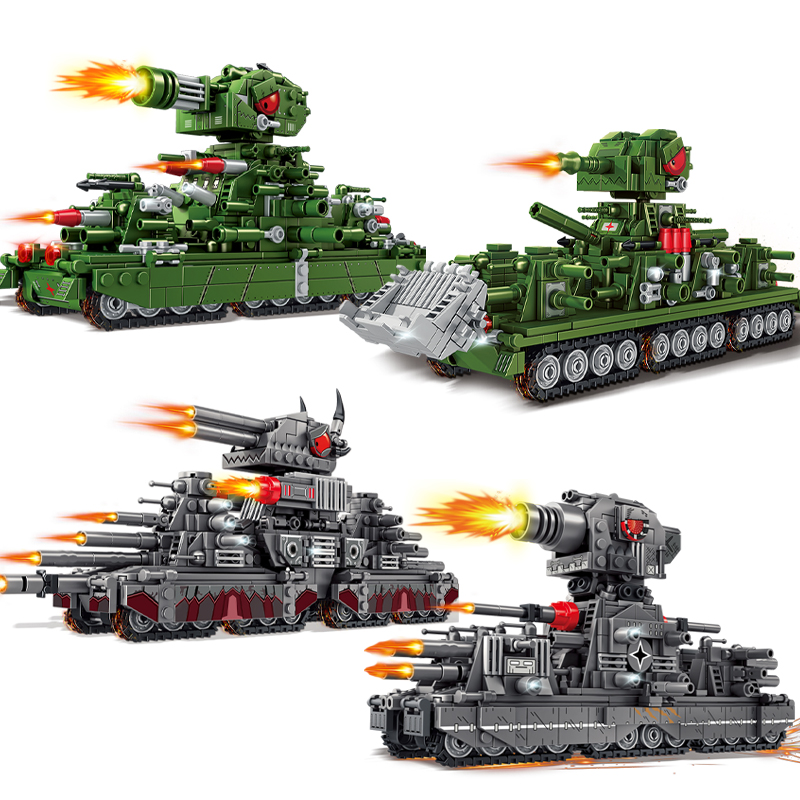 Lego Compatible Military Tank - Tank Dünya Çizgi Film Modeli Muilding