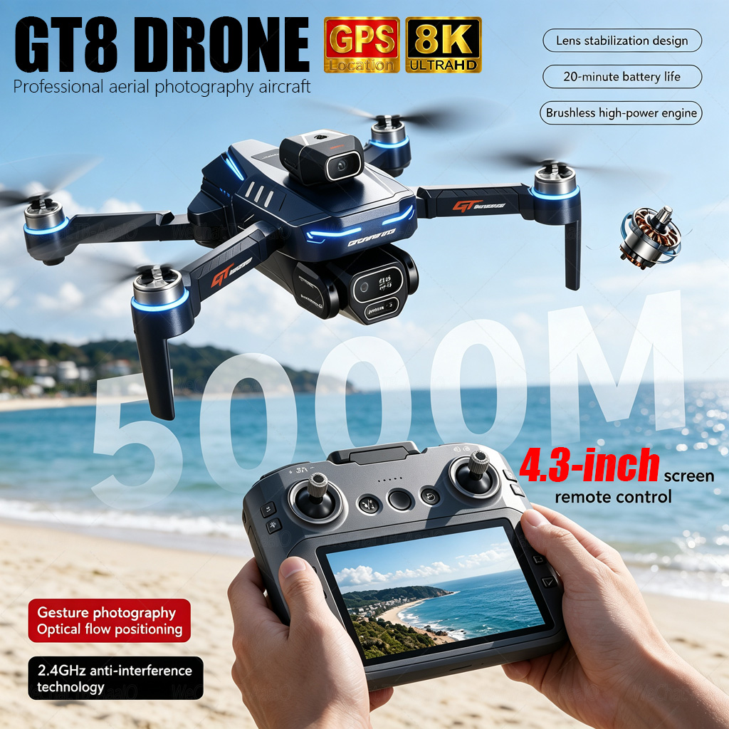 Fpv Brushless Rc Drone 4K - YENİ GT8 HD RC Drone 4K