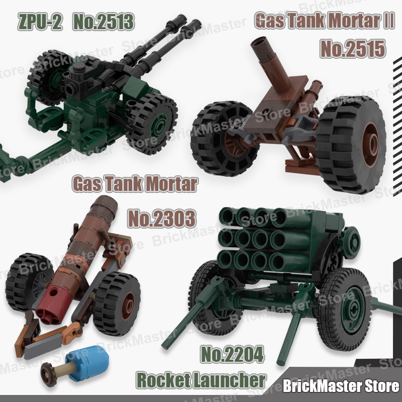 Lego Compatible Military Tank - MOC Askeri Savaş Sahnesi Gaz Tankı