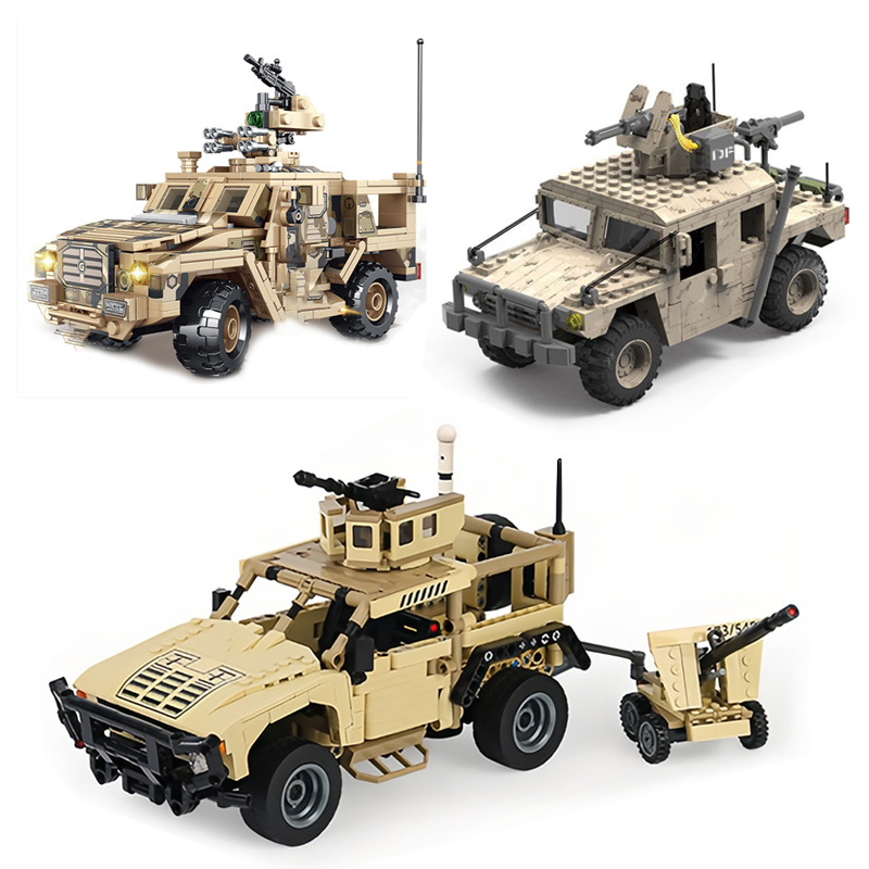 Lego Compatible Military Tank - MOC askeri Hummer yapı taşı yıldırım