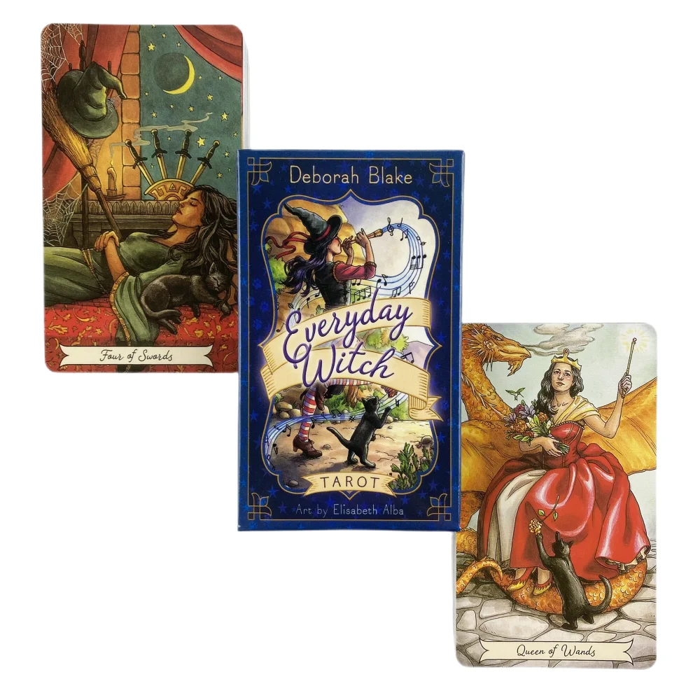 Tarot Cards Deck With Guidebook - Gündelik Cadı Tarot Kartları Güverte Oracle