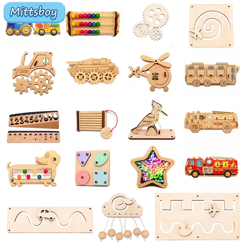 Montessori Wooden Busy Board Toddler - DIY Meşgul Kurulu Montessori Sıcak Hava