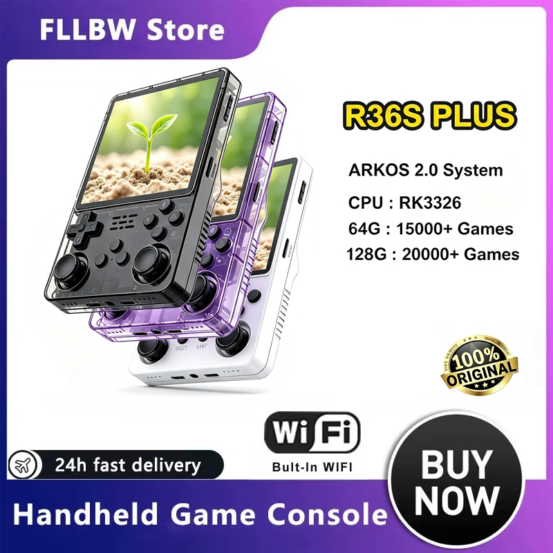 Retro Handheld Game Console R36S - FLLBW Orijinal Arkos R36s Plus Konsol