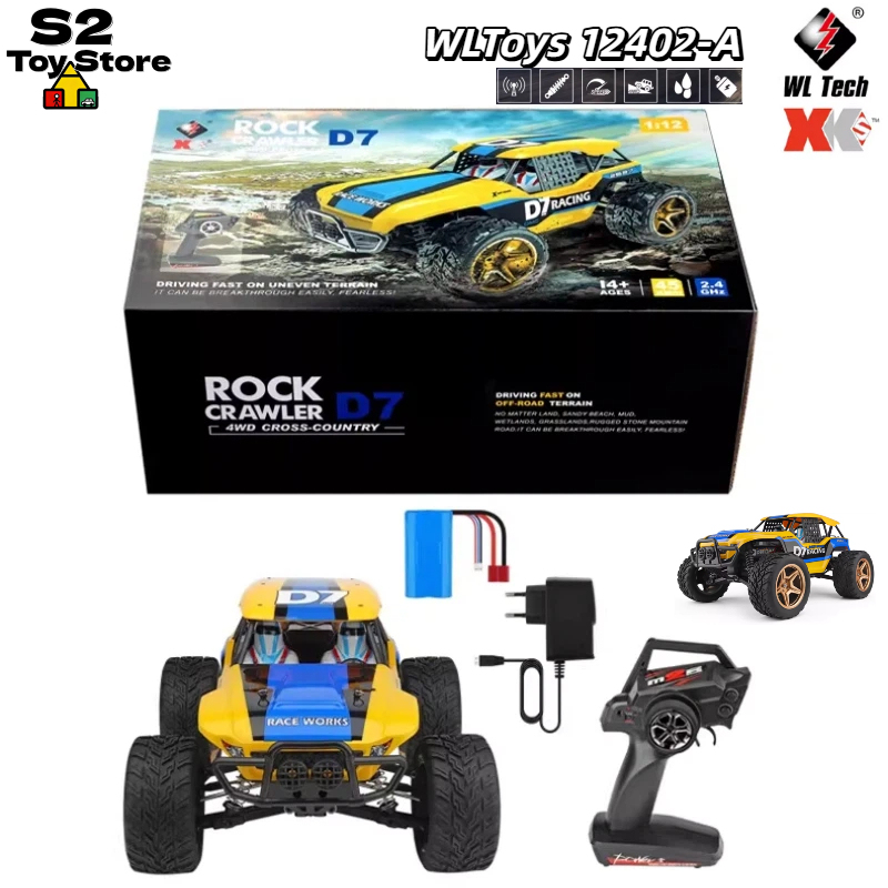 Rc Drift Car 1 24 Scale 4Wd - Wltoys 12402-A D7 Kaya Tırmanıcısı 4WD