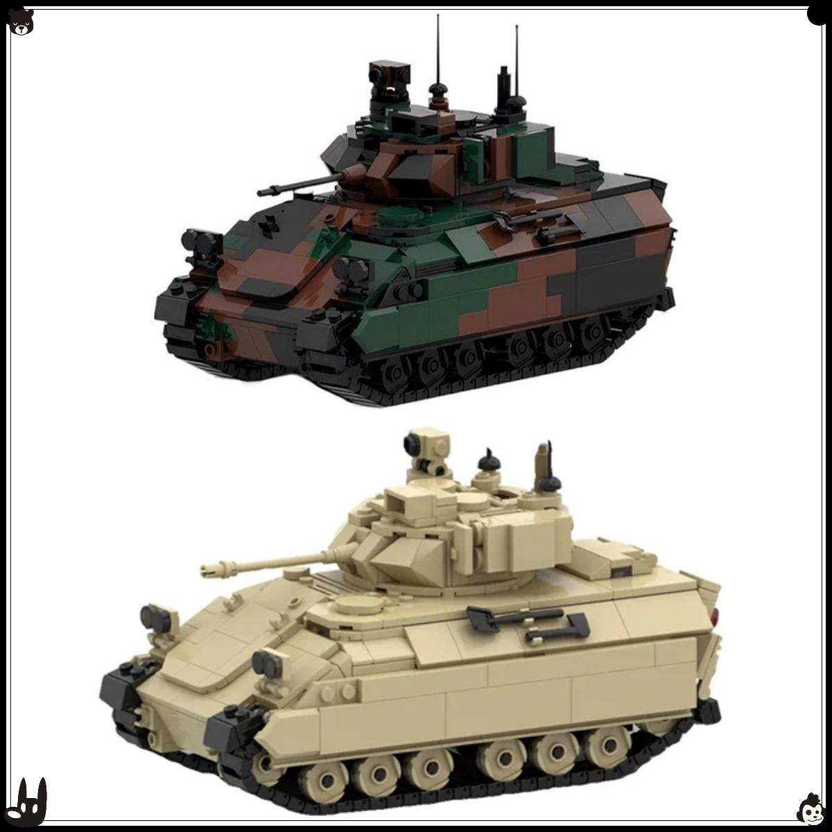 Lego Compatible Military Tank - MOC Askeri Serisi Paletli Zırhlı Keşif