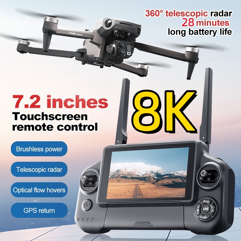 8K 3 Eksenli Gimbal Fırçasız 7 - Fpv Brushless Rc Drone 4K incelemesi ve fiyatı