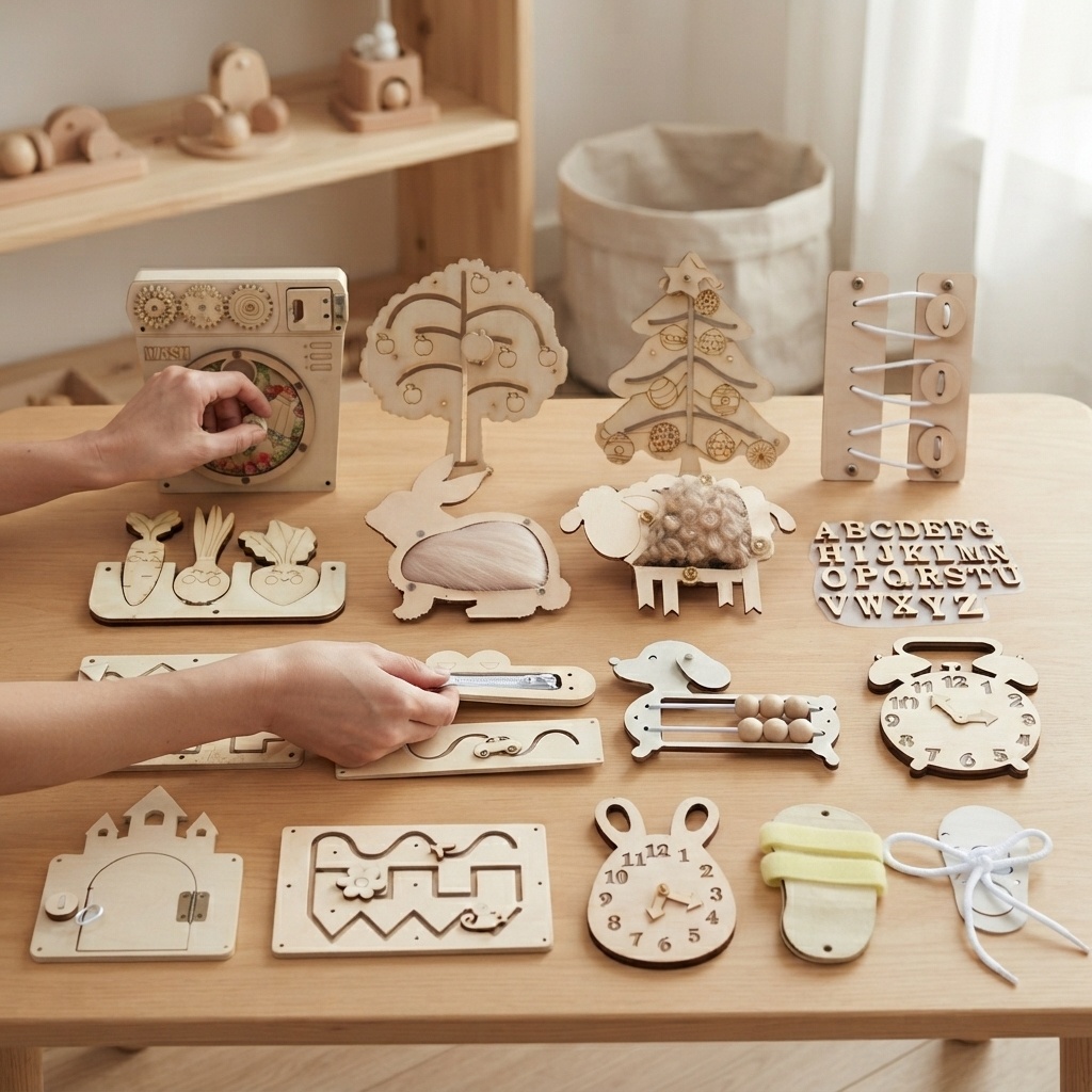 Sıcak Satışta Montessori Ahşap - Montessori Wooden Busy Board Toddler incelemesi ve fiyatı