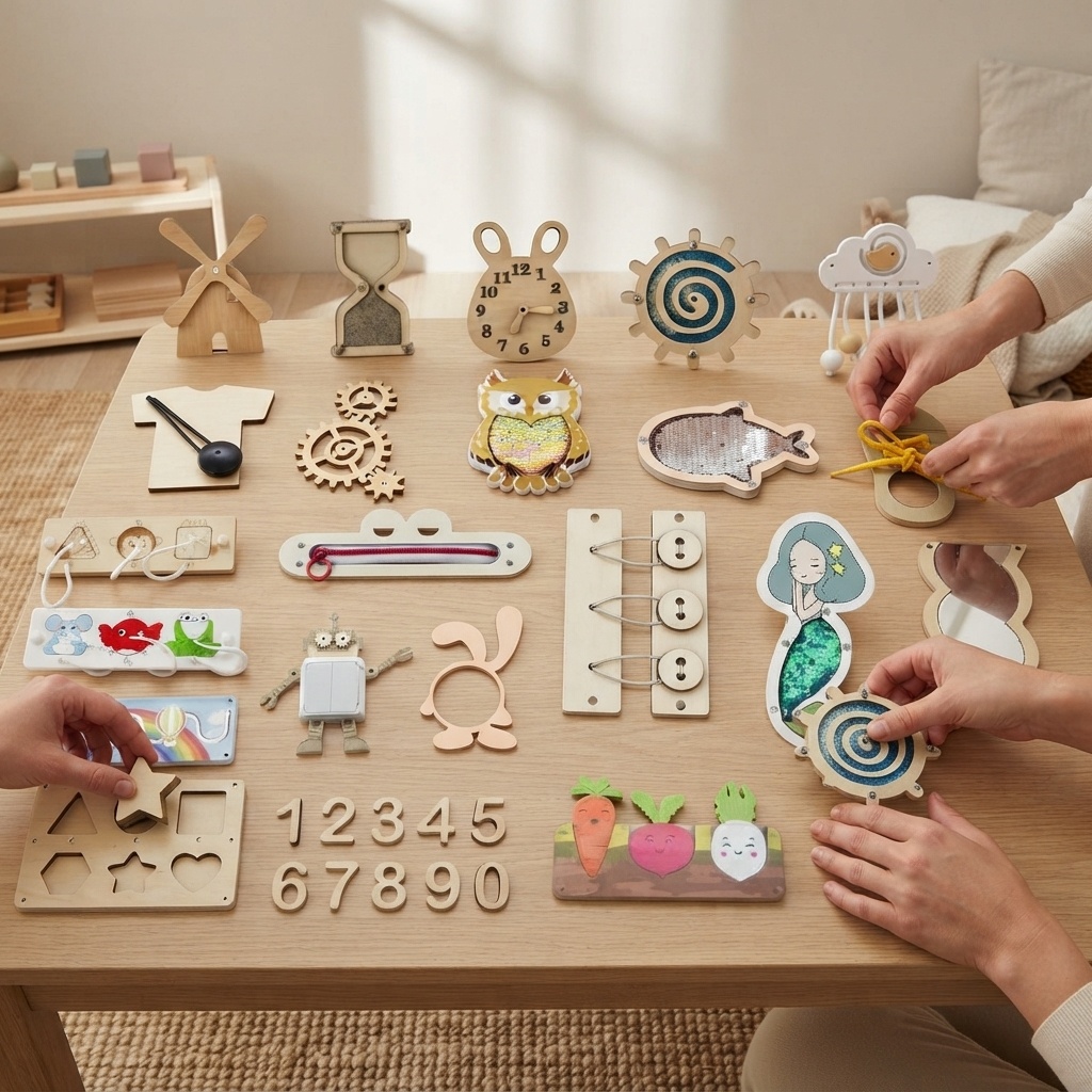 Sıcak Satışta Montessori Ahşap - Montessori Wooden Busy Board Toddler incelemesi ve fiyatı