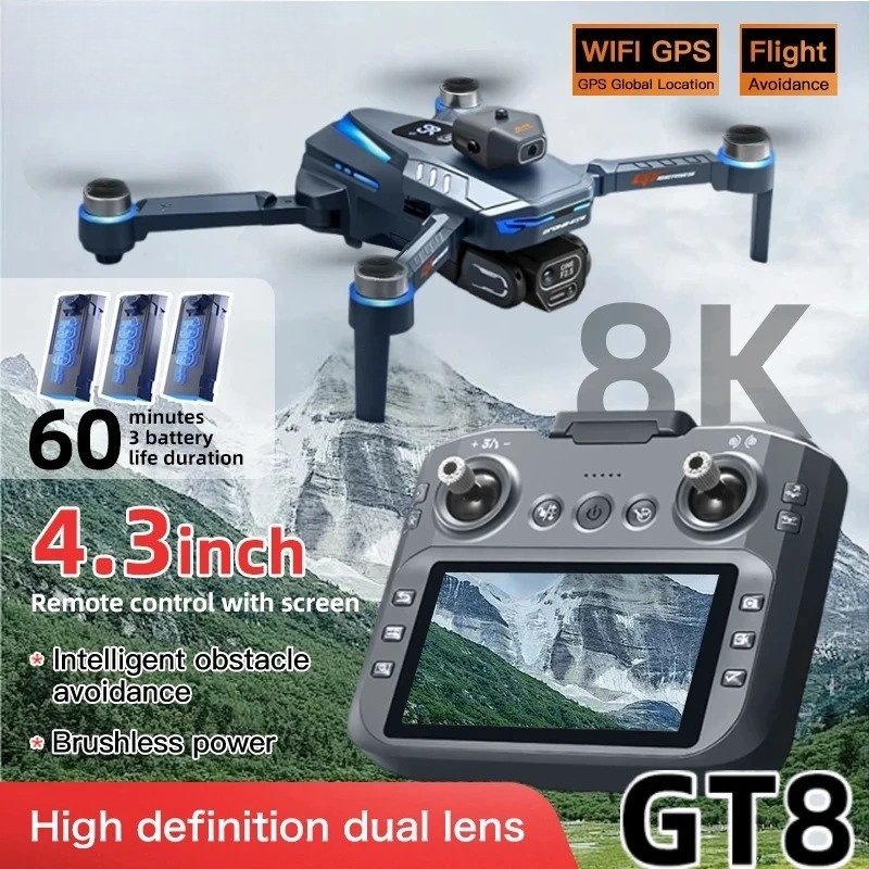 Orijinal GT8 Drone 8K Profesyo - Fpv Brushless Rc Drone 4K incelemesi ve fiyatı