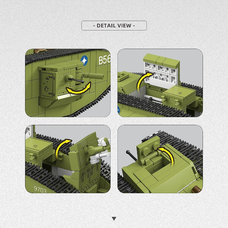 900 adet birinci dünya savaşı  - Lego Compatible Military Tank incelemesi ve fiyatı