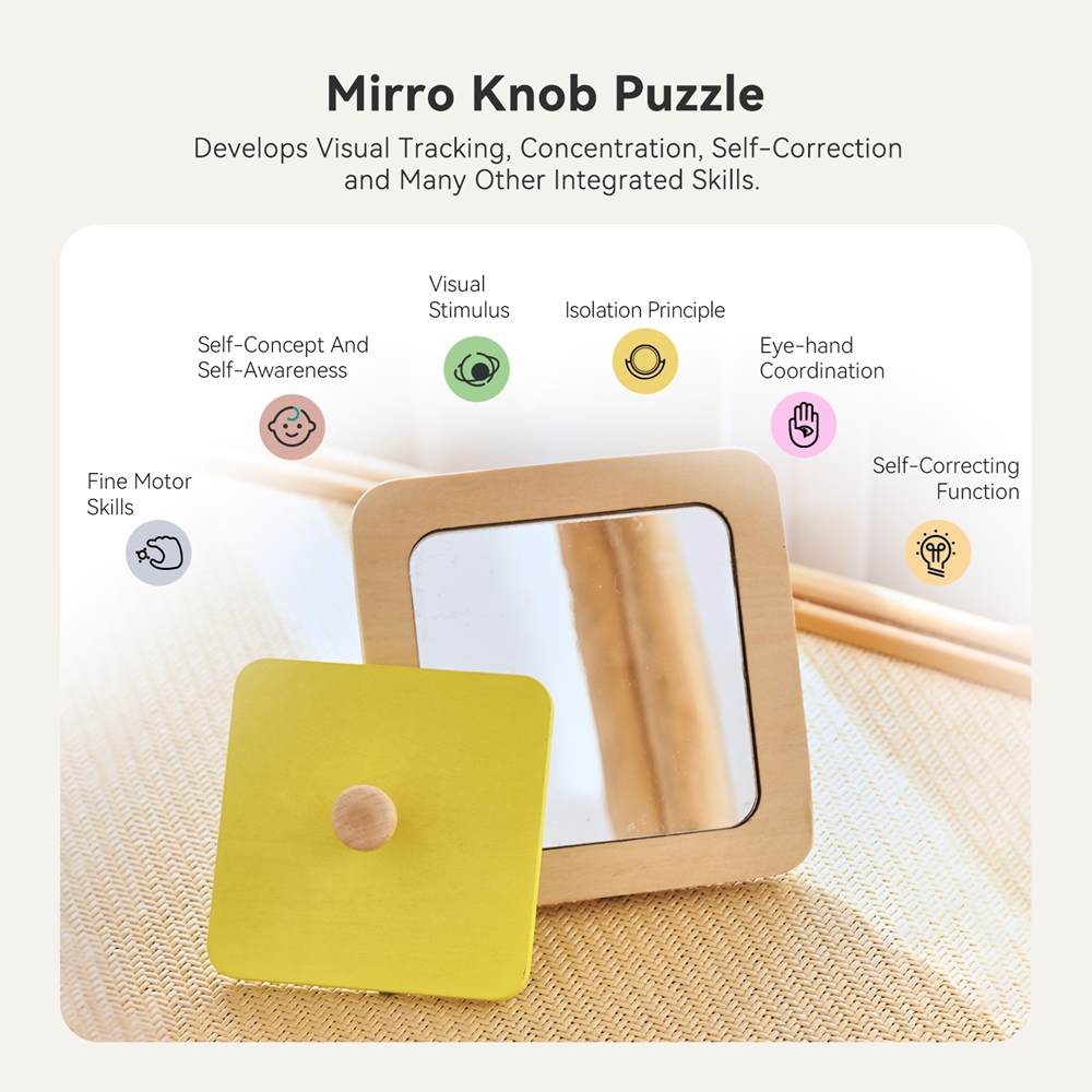 Montessori Ahşap Ayna Bulmaca  - Montessori Wooden Busy Board Toddler incelemesi ve fiyatı