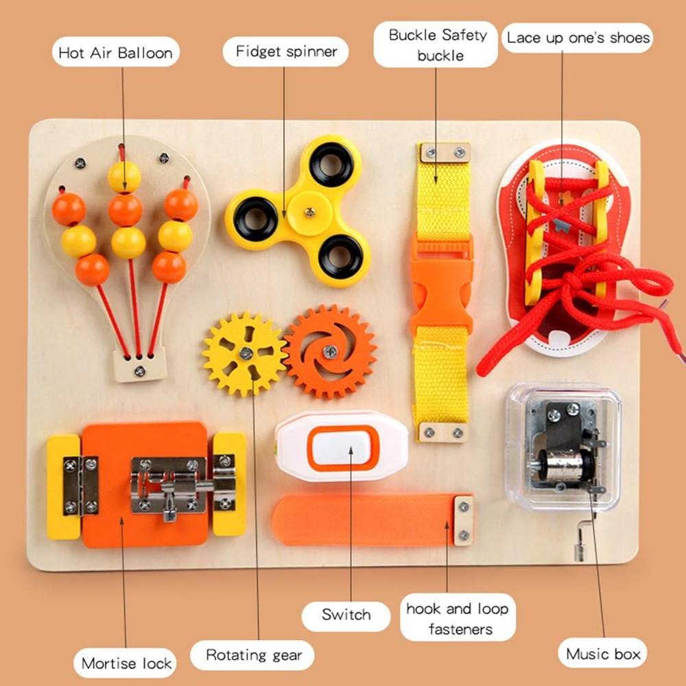 Montessori Ahşap Aktivite Pano - Montessori Wooden Busy Board Toddler incelemesi ve fiyatı