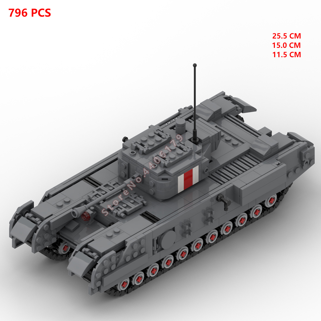Sıcak askeri İkinci dünya sava - Lego Compatible Military Tank incelemesi ve fiyatı