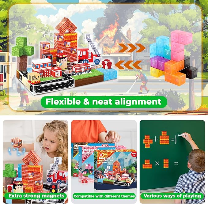 100 Parça Manyetik Blok Seti,  - Magnetic Building Tiles Set 100Pcs incelemesi ve fiyatı