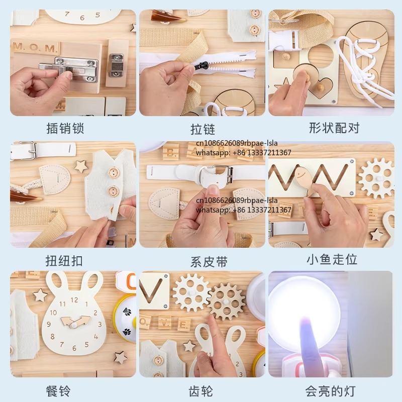 Montessori Aktivite Panosu Ahş - Montessori Wooden Busy Board Toddler incelemesi ve fiyatı