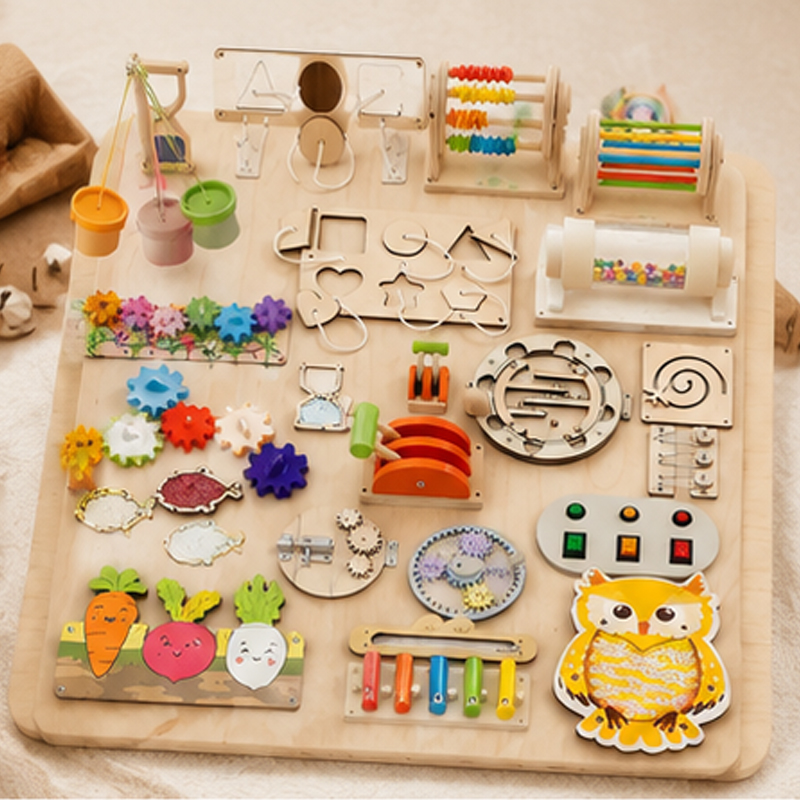 Premium Montessori Aktivite Pa - Montessori Wooden Busy Board Toddler incelemesi ve fiyatı